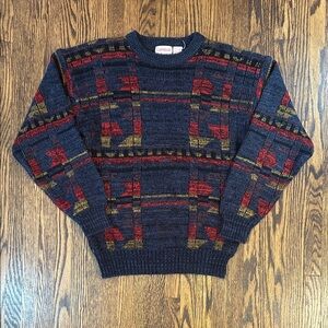 Vintage 80s Vibrant Knit Sweater